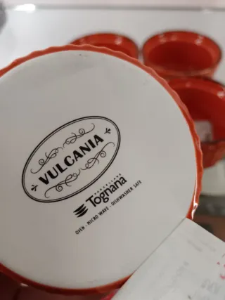 Set 5 pirottini ceramica forno arancione