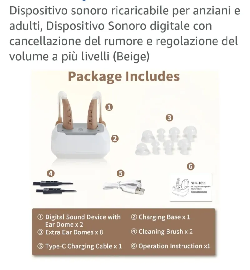 Dispositivo Sonoro Recargable Beige VHP 1011