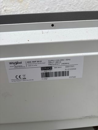 Microondas Whirlpool