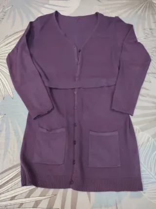 Chaqueta punto morada T-42