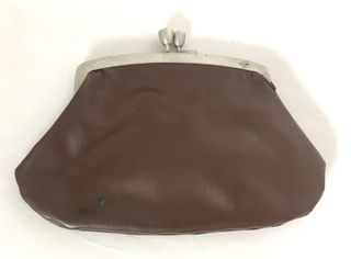 Monedero vintage retro beso marrón