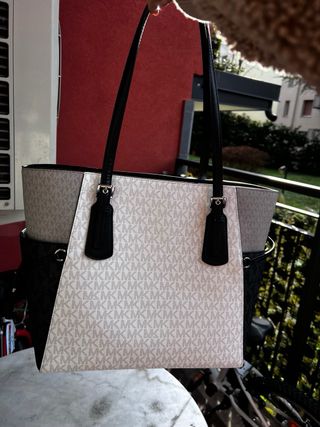 Borsa Michael Kors Grigio Bianco