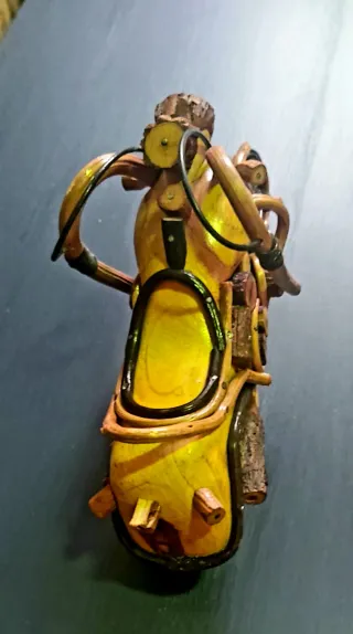 Moto Decorativa Madera Artesanal