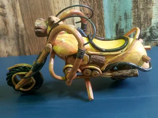 Moto Decorativa Madera Artesanal