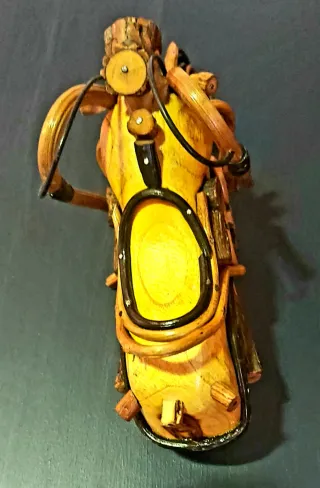 Moto Decorativa Madera Artesanal