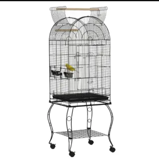 Jaula para pájaros acero con ruedas bandeja Nueva