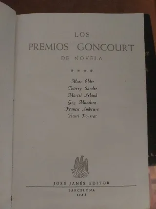 Los premios goncourt de novela