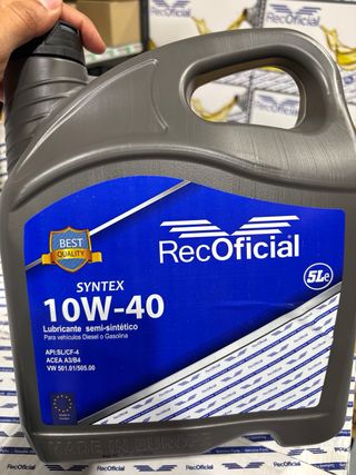 Aceite motor 10W40 RecOficial 5L