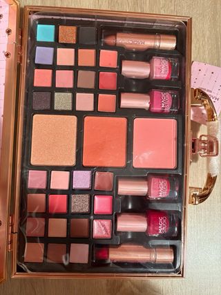 Maletín Maquillaje Magic Studio Rosa y Dorado