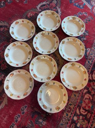 Platos Hondos San Claudio Frutas Porcelana