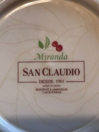 Platos Hondos San Claudio Frutas Porcelana