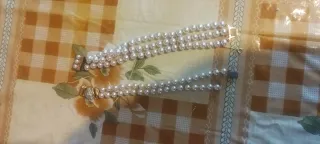 Collar de perlas de 3 hileras