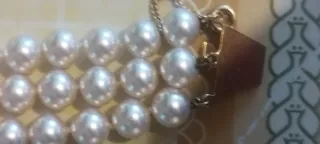 Collar de perlas de 3 hileras