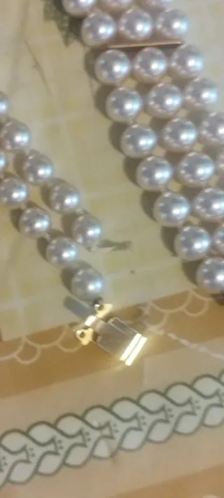 Collar de perlas de 3 hileras