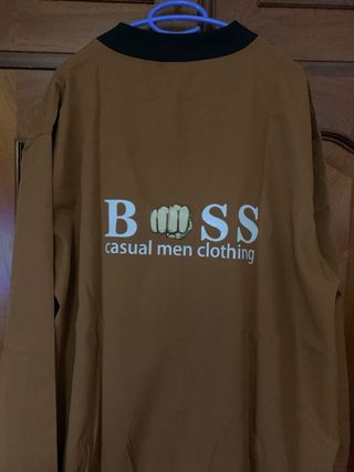 Chaqueta con Logo Marrón Cremallera