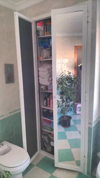 Frente armario aluminio blanco