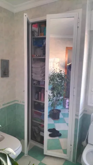 Frente armario aluminio blanco