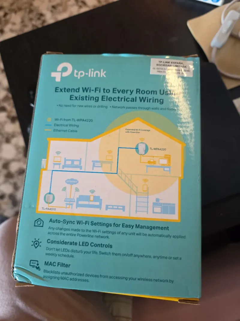 TP-Link Powerline Wi-Fi Kit AV600 afbeelding 2