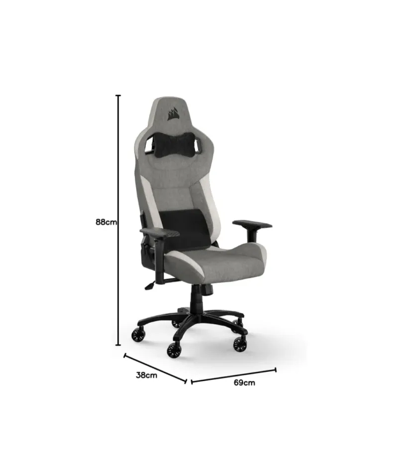 Corsair T3 RUSH Fabric Silla para juegos afbeelding 2