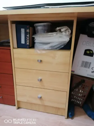 Escritorio juvenil madera y naranja  regalo sillón