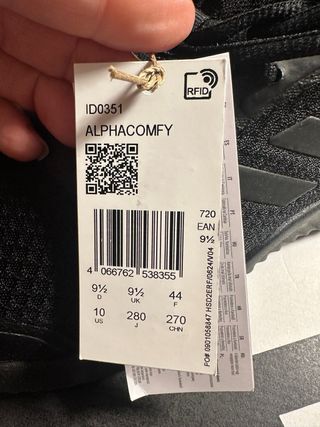 Zapatillas Adidas Alphacomfy Negras Talla 44