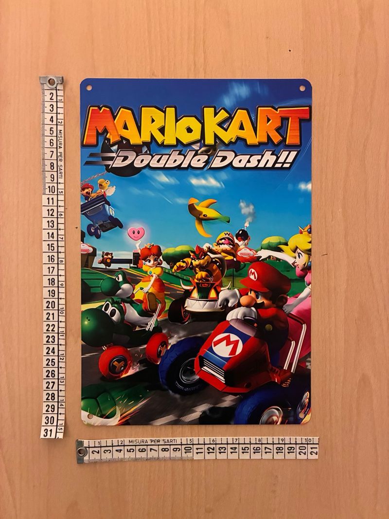 Póster de Mario Kart Double Dash de Nintendo en aluminio