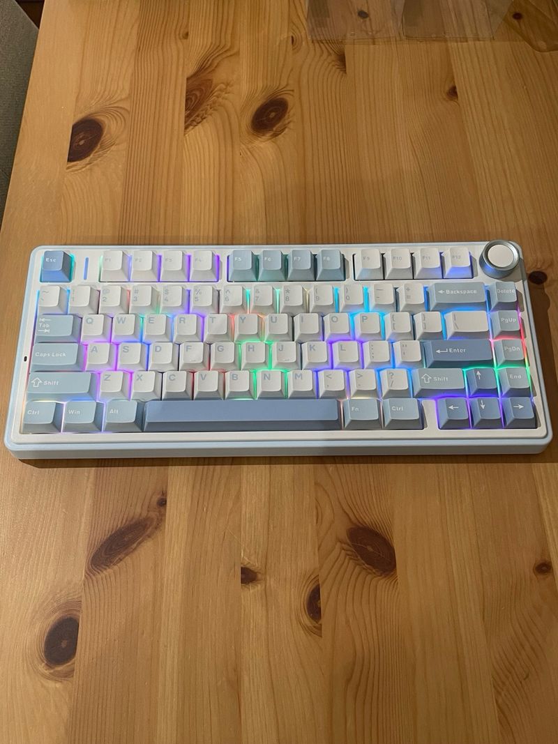 Teclado Mecánico EPOMAKER x Aula F75 Azul/Blanco afbeelding 2