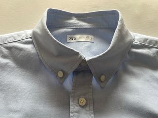 Camisa Zara Caballero Talla L Azul