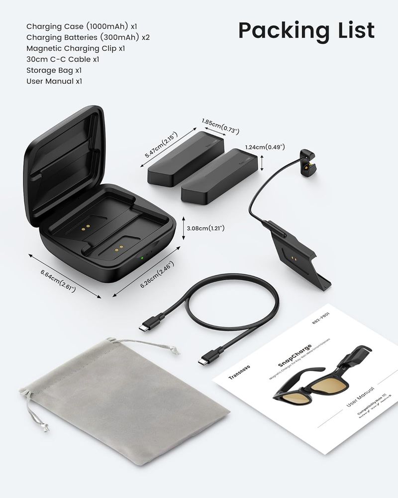 Cargador portátil para RayBan Meta afbeelding 2