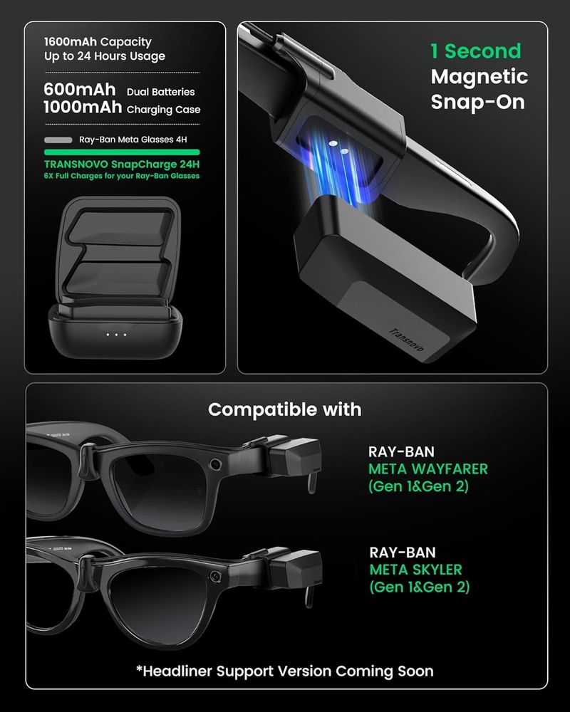 Cargador portátil para RayBan Meta afbeelding 6
