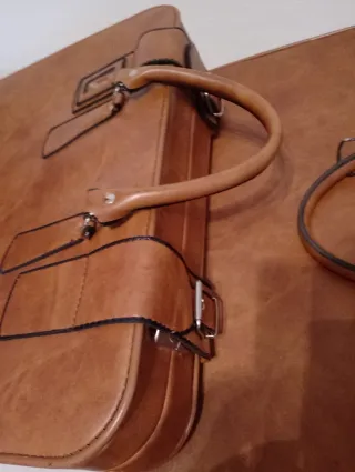 2 Maletas Vintage Piel Marrón