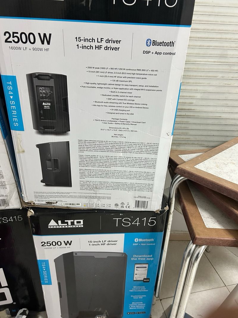 Altavoz Alto Professional Negro ts 415 2 unidades afbeelding 3