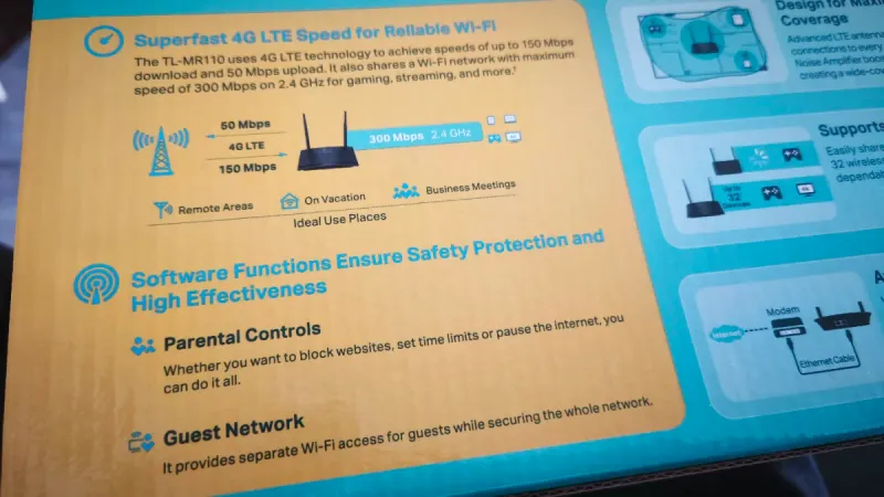 Router TP-Link 4G LTE TL-MR110 afbeelding 3
