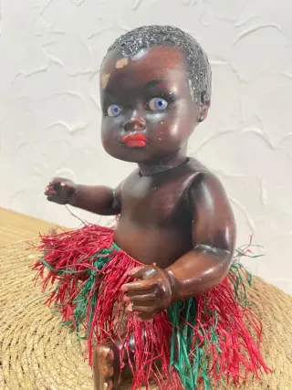 Muñeco antiguo cartón piedra Olot