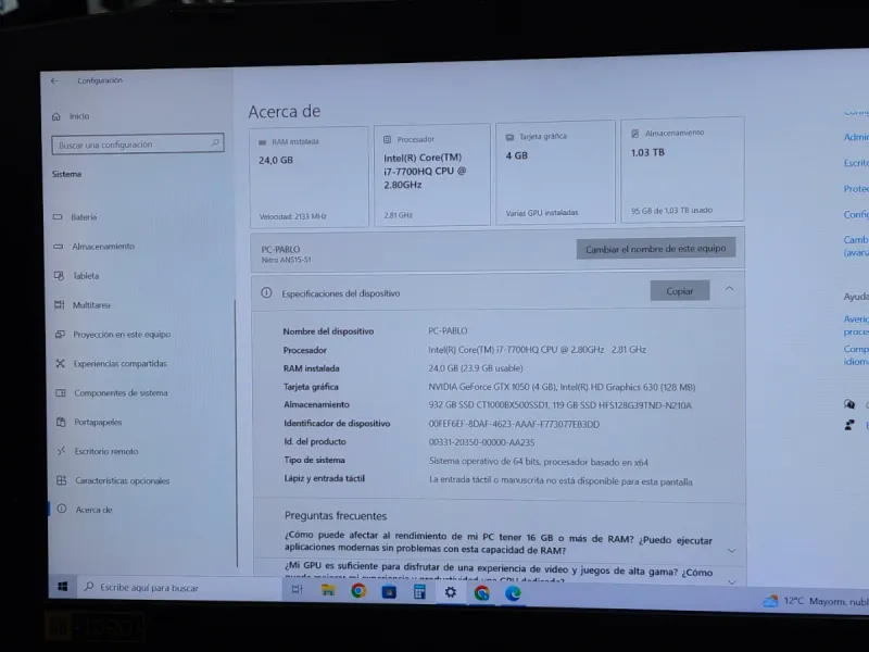 Acer Nitro 5 Portátil Gaming afbeelding 2