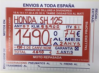 Honda SH 125 Scooter Blanca