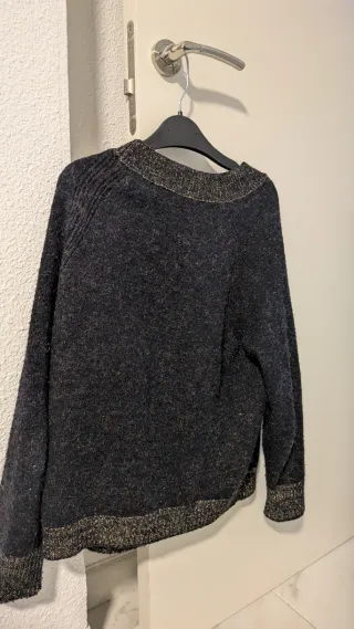 Jersey negro brillante talla M