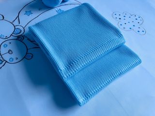 Toquilla Manta bebé azul celeste.