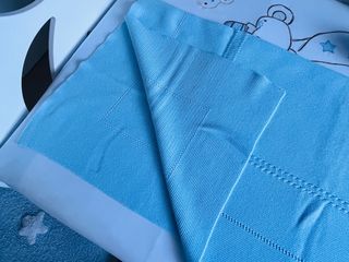 Toquilla Manta bebé azul celeste.