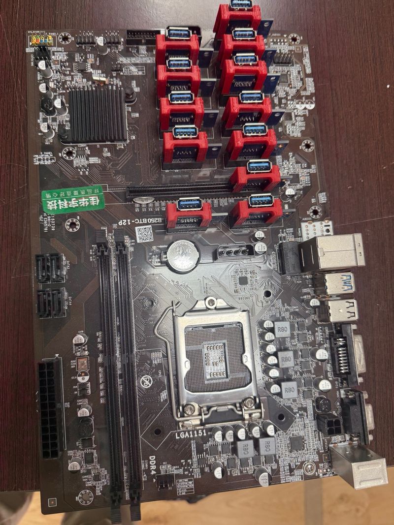 Placa Minería Jiahua Yu Technology B250 BTC-12P