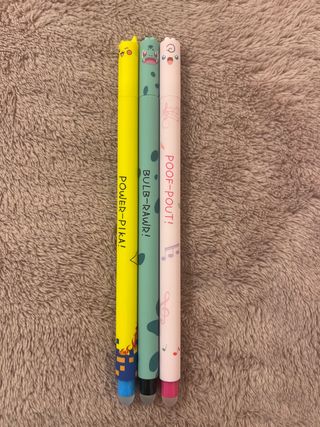 Set 3 Penne Cancellabili Pokemon