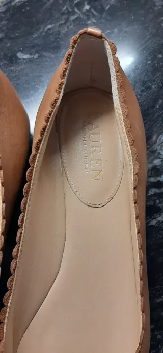 Bailarinas Ralph Lauren Piel Marrón Talla 37.5