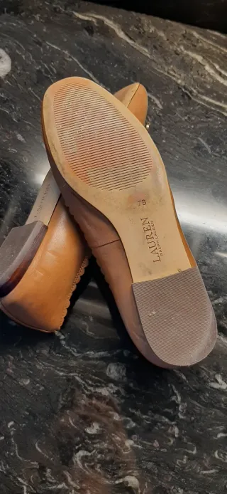 Bailarinas Ralph Lauren Piel Marrón Talla 37.5