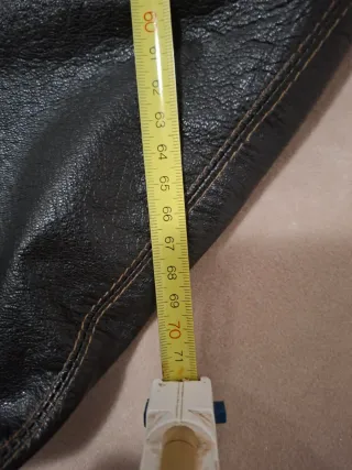 Chaqueta de piel marrón