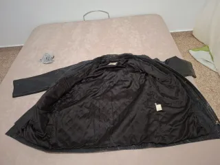 Chaqueta de piel marrón