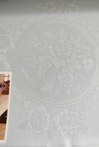 Mantel y servilletas tela azul