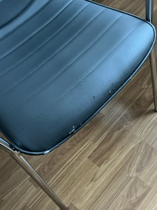 Juego 2 Sillas Ofiprix Piel Sintética Negra