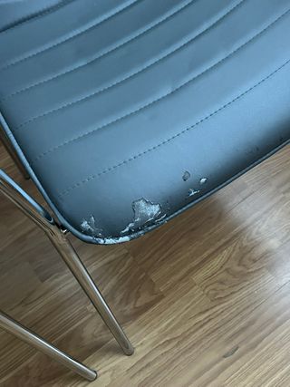 Juego 2 Sillas Ofiprix Piel Sintética Negra