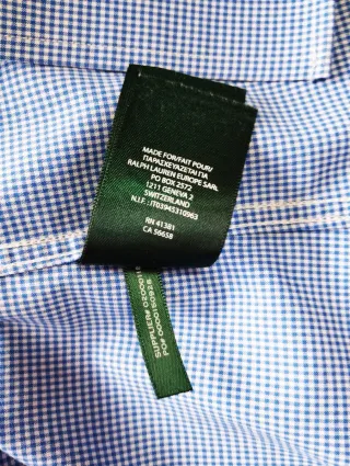 Camisa Ralph Lauren cuadros azul