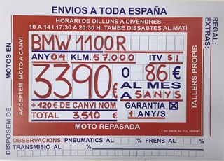 BMW 1150R Naked Negra y Naranja